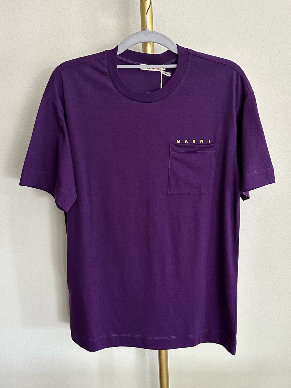MARNI Purple short sleeve T-shirt for women, boys and children with pocket